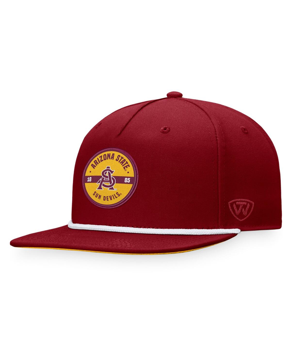 Shop Top Of The World Men's  Maroon Arizona State Sun Devils Bank Hat