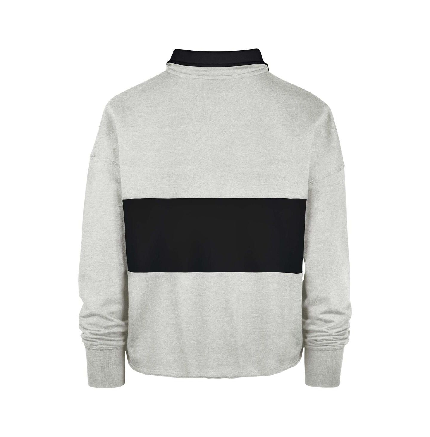 Женская куртка '47 Brand Heather Gray Distressed Los Angeles Lakers Breakthrough Remi Quarter-Zip — фото 3