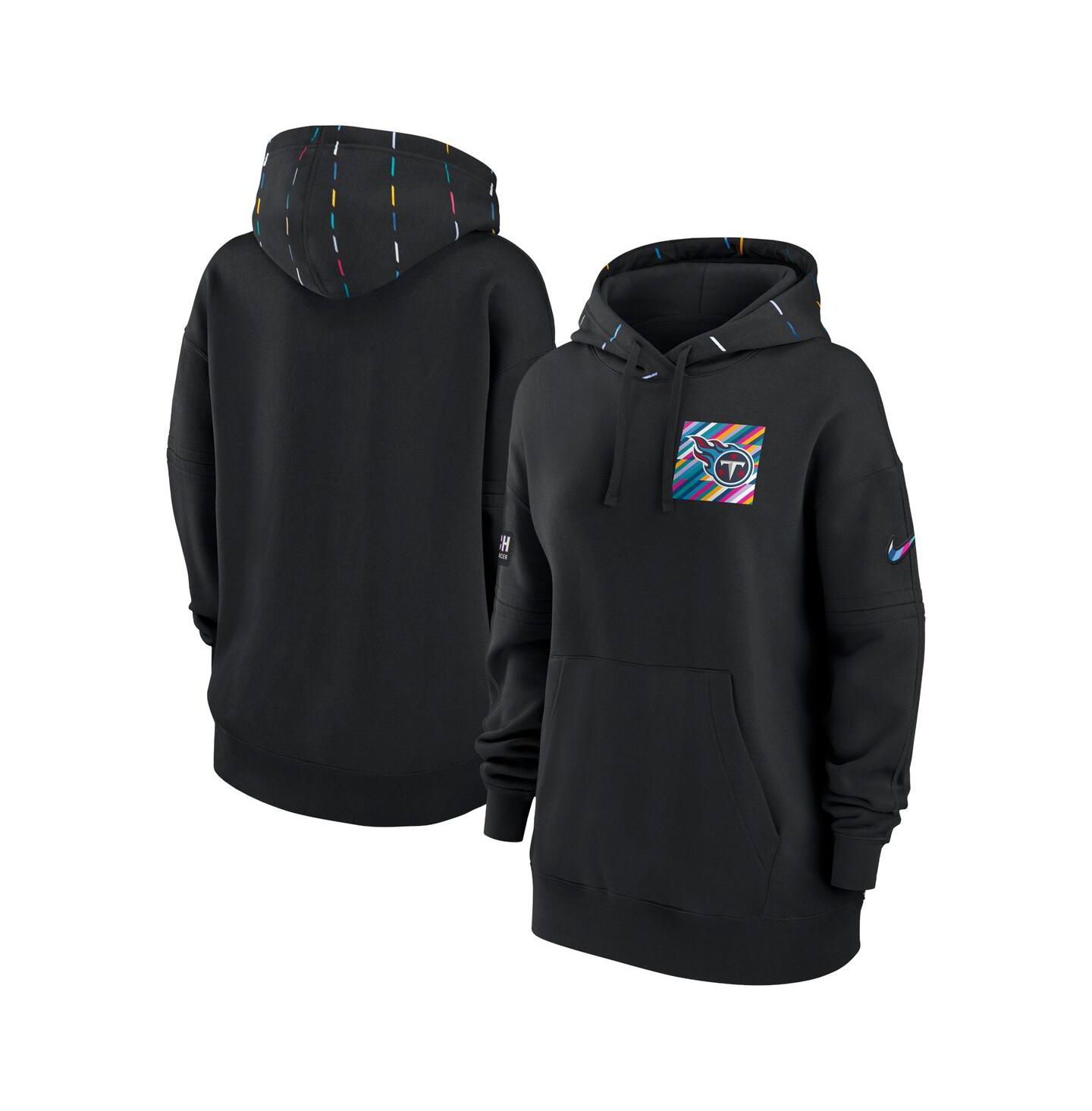 Женское худи Nike Black Tennessee Titans 2023 NFL Crucial Catch Club Pullover — фото 1