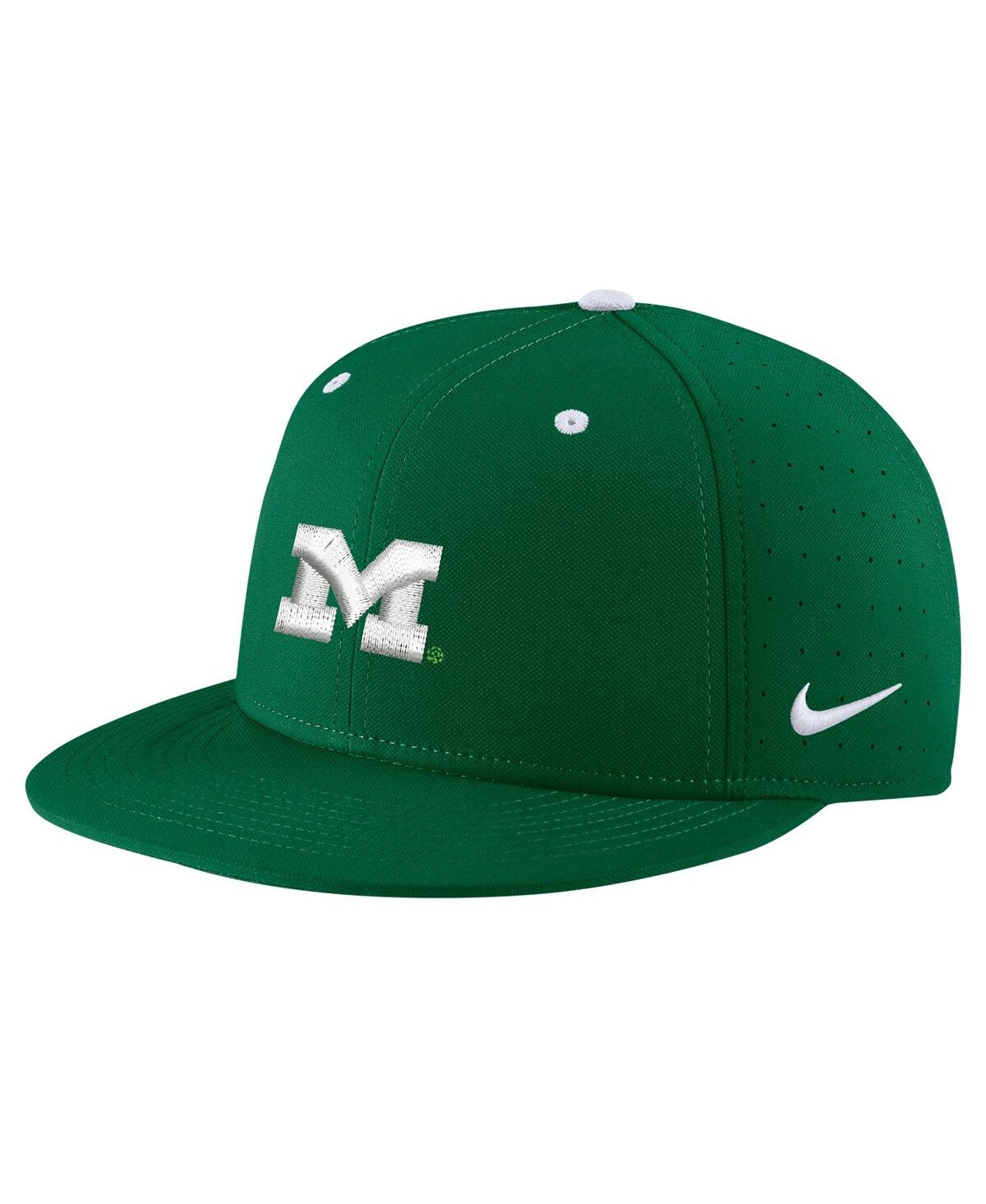 Shop Nike Men's  Green Michigan Wolverines St. Patrick's Day True Fitted Performance Hat