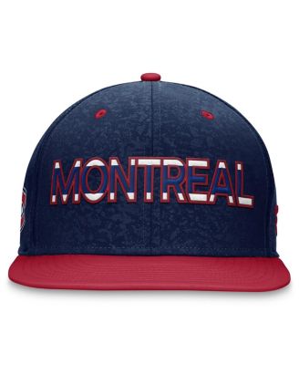 Men's Navy, Red Montreal Canadiens Authentic Pro Rink Two-Tone Snapback Hat