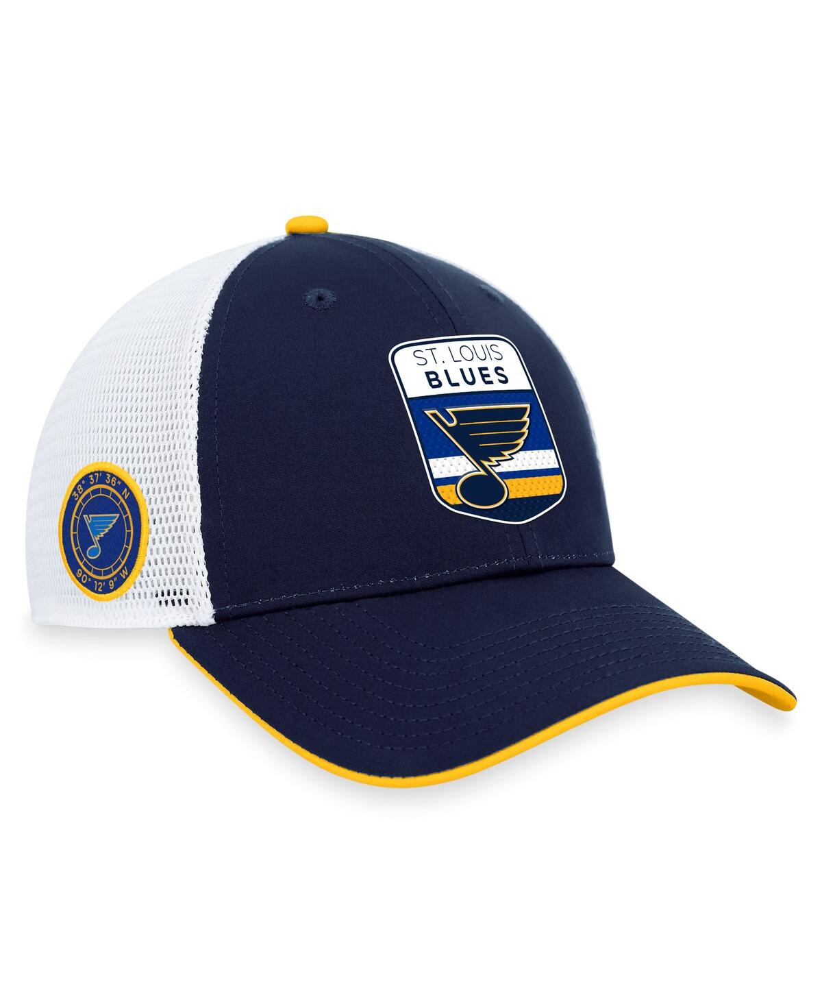 Shop Fanatics Men's  Navy St. Louis Blues 2023 Nhl Draft On Stage Trucker Adjustable Hat
