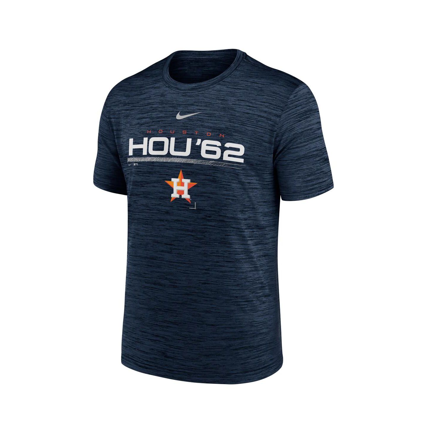 Мужская футболка Nike Navy Houston Astros Wordmark Velocity Performance — фото 3