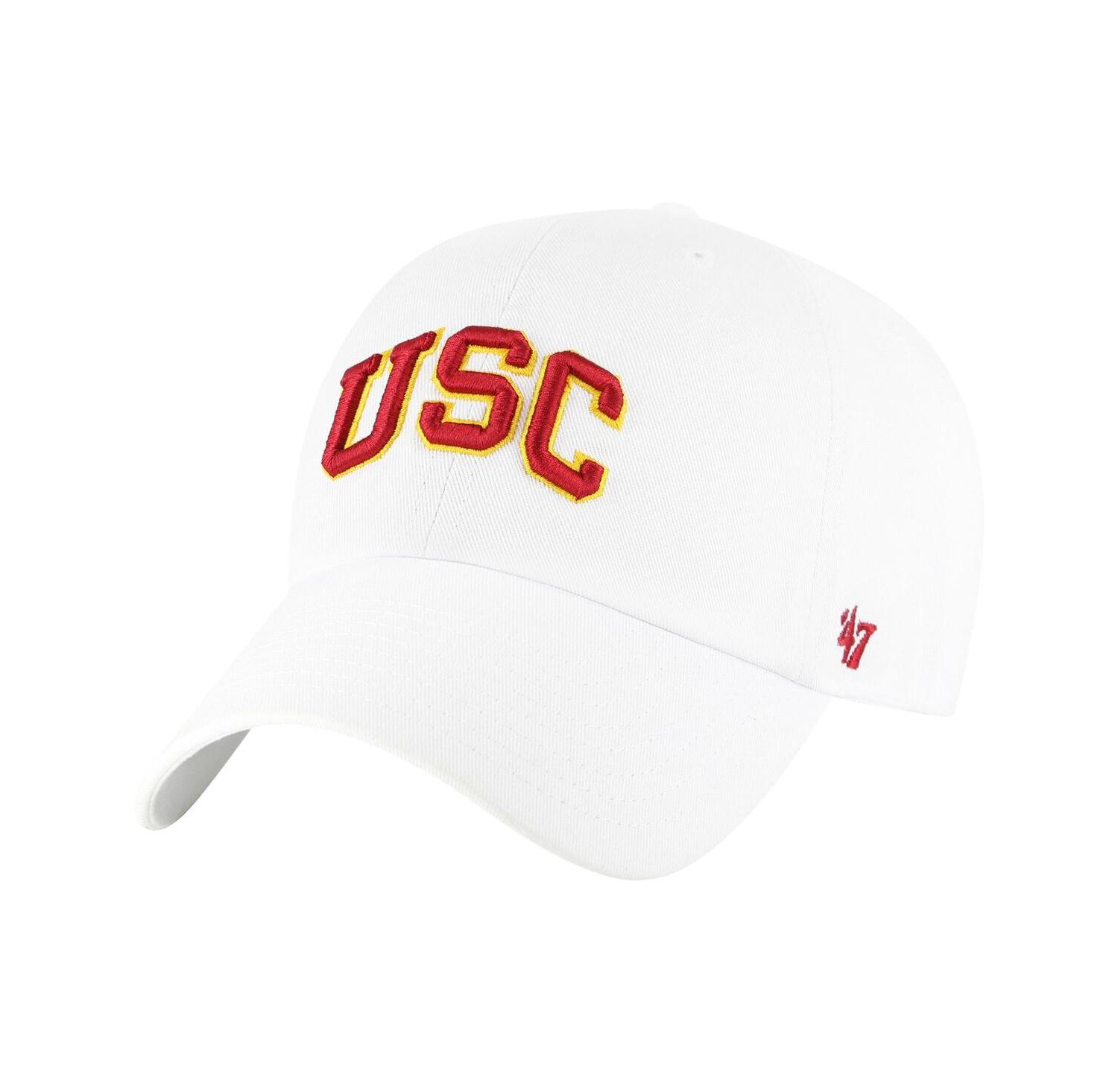 Men's White USC Trojans Clean Up Adjustable Hat