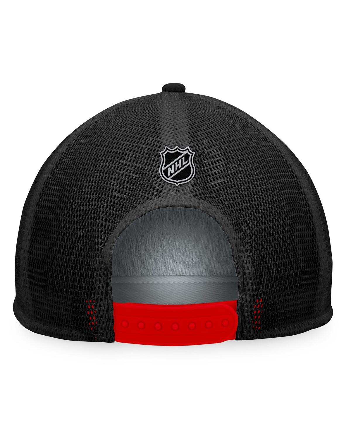 Fanatics Men's  Red, Black Chicago Blackhawks Special Edition 2.0 Trucker Snapback Adjustable Hat In Red,black