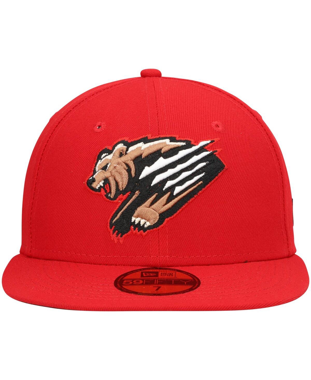 Men's New EraFresno Grizzlies Home Authentic Collection 59FIFTY Fitted Hat - Red