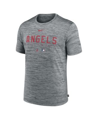 Men's Heather Gray Los Angeles Angels Authentic Collection Velocity Performance Practice T-shirt