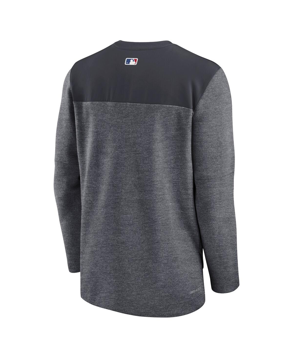 Men's NikeCleveland Guardians Authentic Collection Game Time Performance Half-Zip Top - Navy