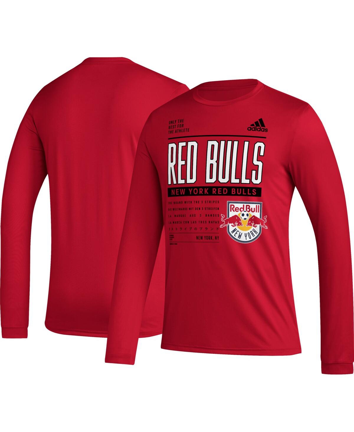 Shop Adidas Originals Men's Adidas Red New York Red Bulls 2023 Club Dna Long Sleeve Aeroready T-shirt