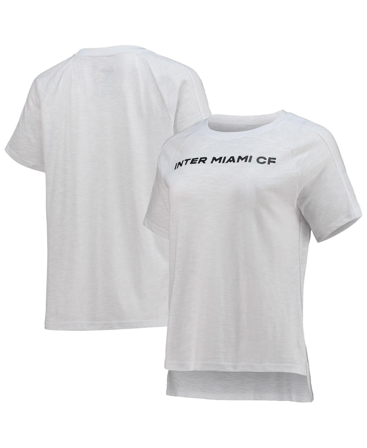 Women's Concepts Sport White Distressed Inter Miami Cf Resurgence T-shirt - White