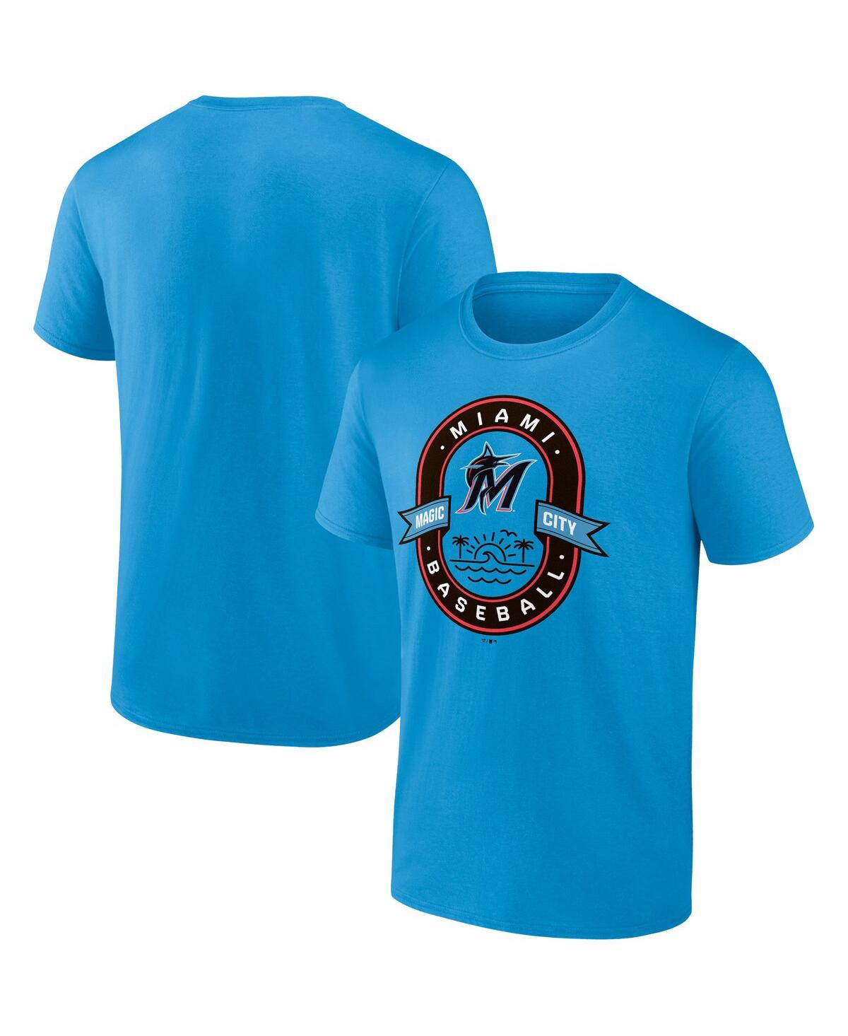 Shop Fanatics Men's  Blue Miami Marlins Iconic Glory Bound T-shirt