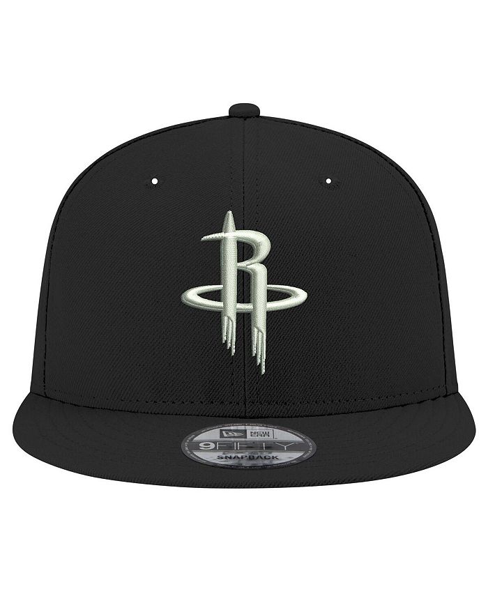 New Era Men's Houston Rockets Black and White 9FIFTY Snapback Hat - Macy's