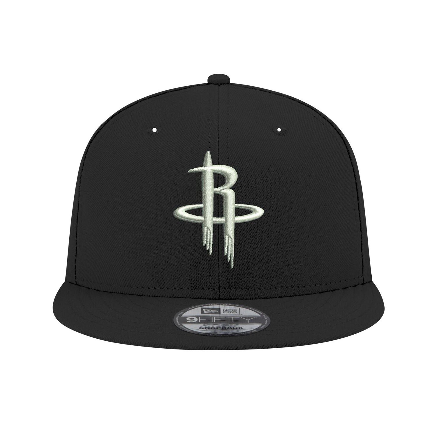 Men's Houston Rockets Black and White 9FIFTY Snapback Hat