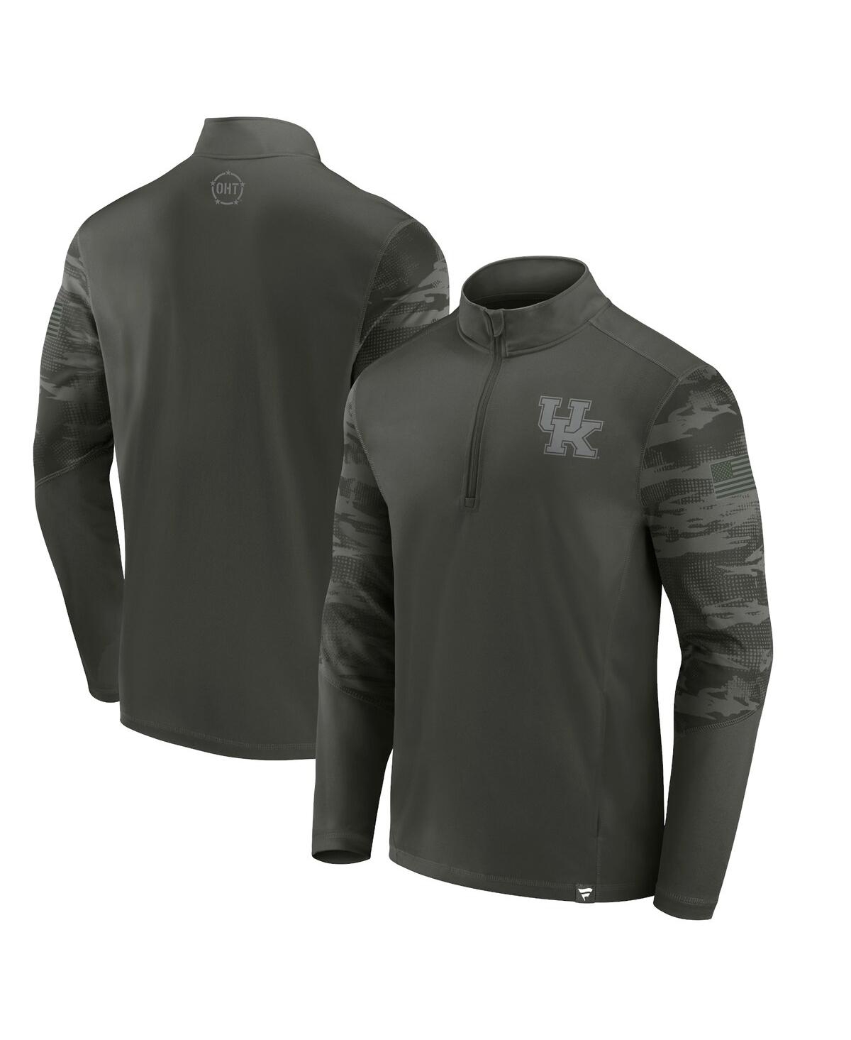 Shop Fanatics Men's  Olive Kentucky Wildcats Oht Military-inspired Appreciation Guardian Quarter-zip Top