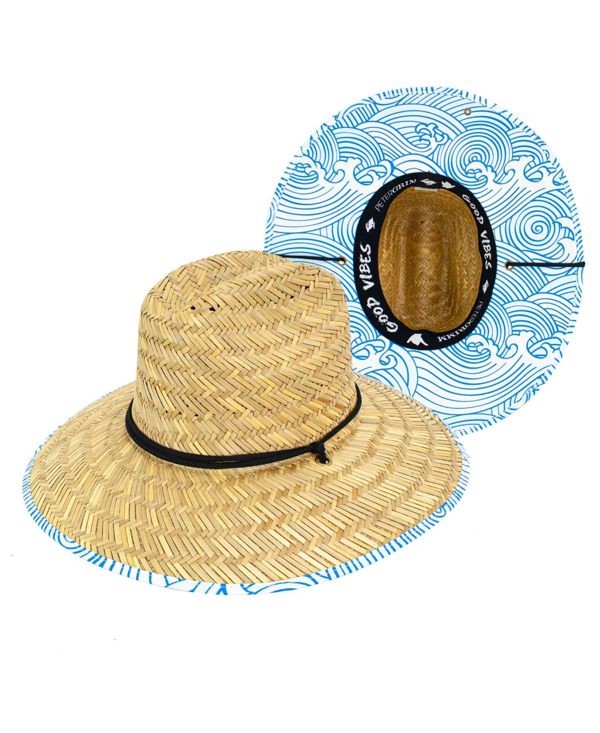 Wave Straw Lifeguard Hat - Natural