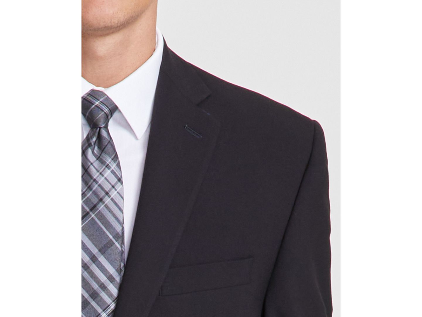 Мужские комплекты Perry Ellis Portfolio Modern-Fit Solid 2-Piece Suit, цвет: Чёрный — фото 5