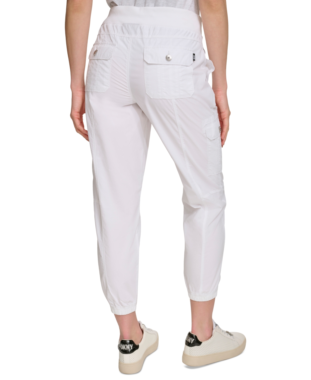 Dkny Sport Women's Cotton Drawstring Cargo Joggers