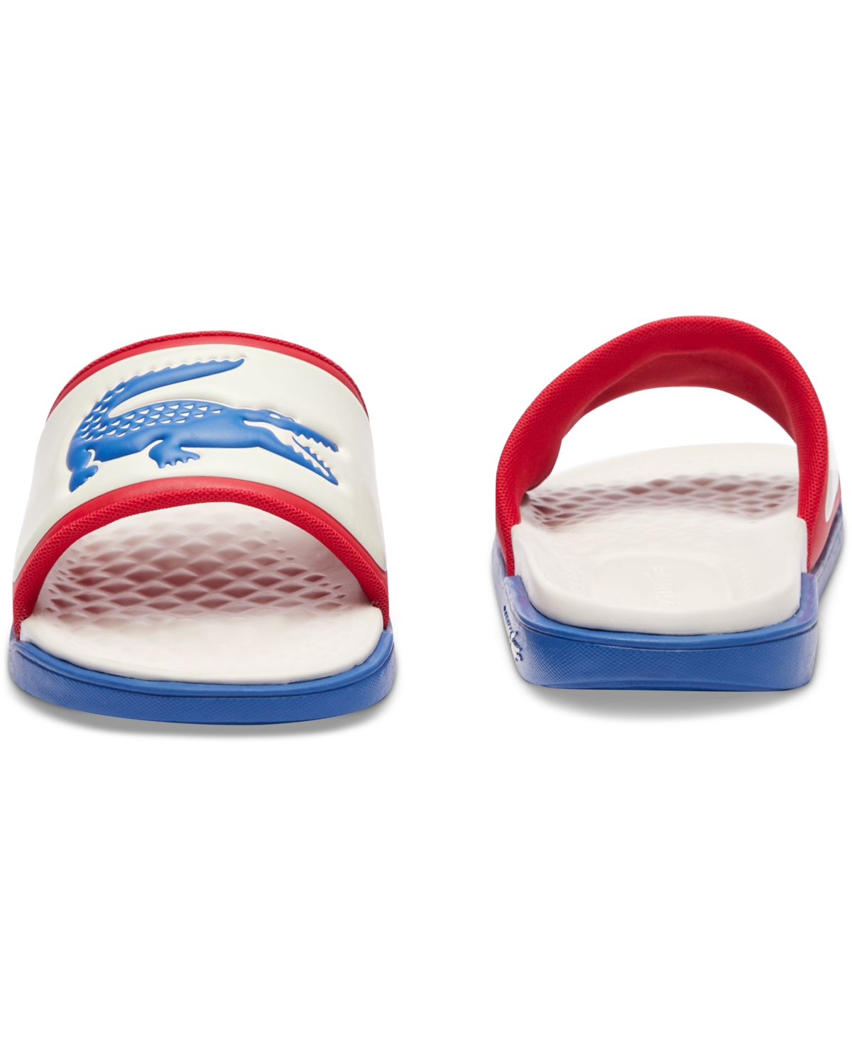 Lacoste Men's Serve Slide Dualiste Slip-On Sandals -Blue