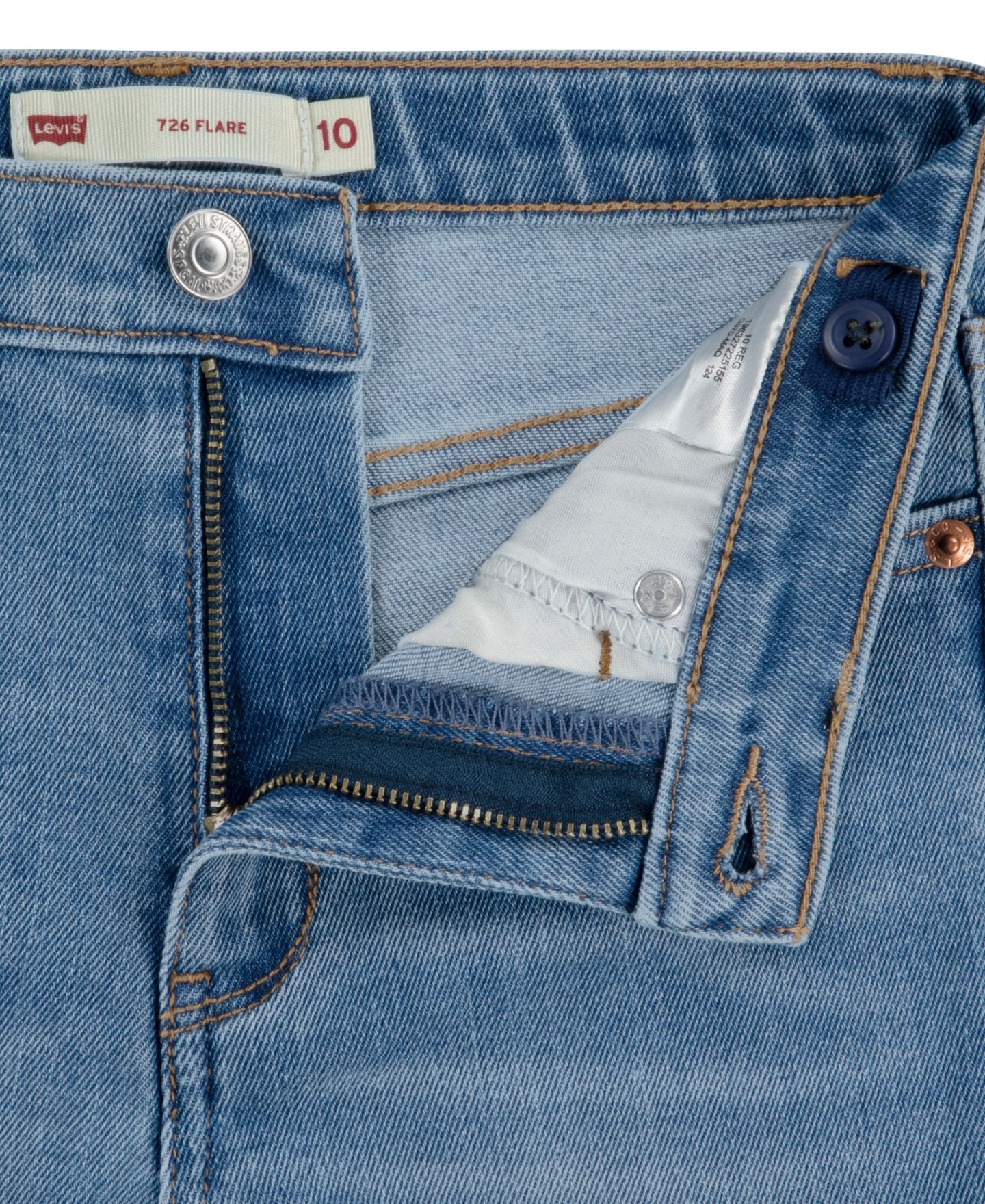 Джинсы Levi's 726 High-Rise Flare Jeans для девочек, цвет: Clean Getaway — фото 6