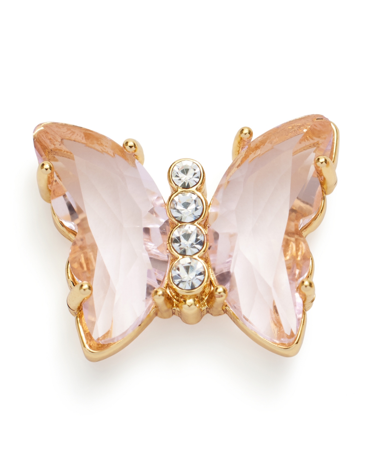 Shop Kleinfeld Faux Stone Butterfly Stud Earrings In Pink,gold