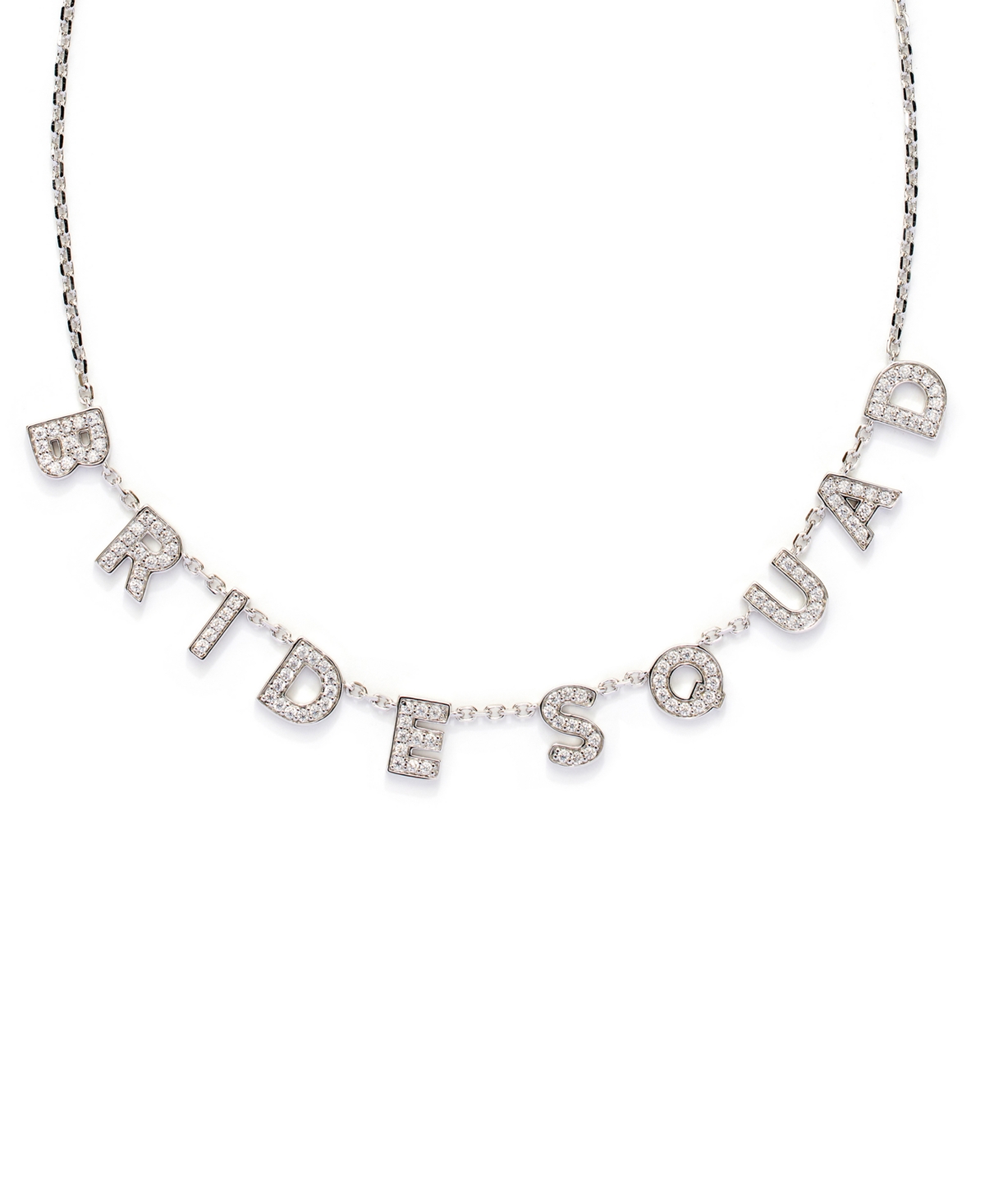 Shop Kleinfeld Faux Stone Pave Bride Squad Bib Necklace In Crystal,rhodium
