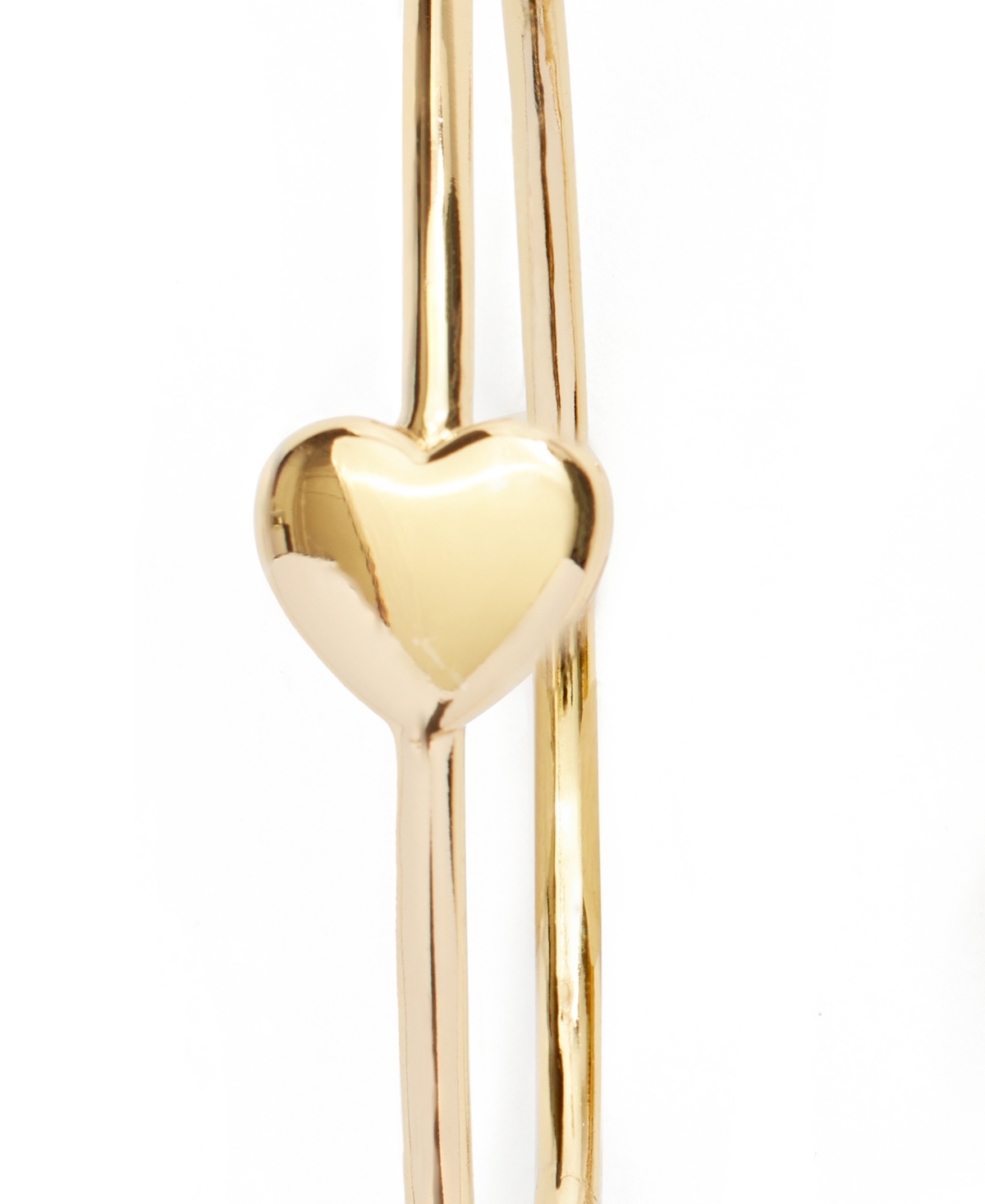 Shop Kleinfeld Gold-tone Heart Hoop Earrings
