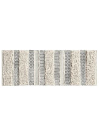 INK+IVY Asher Woven Texture Stripe Bath Rug - Macy's