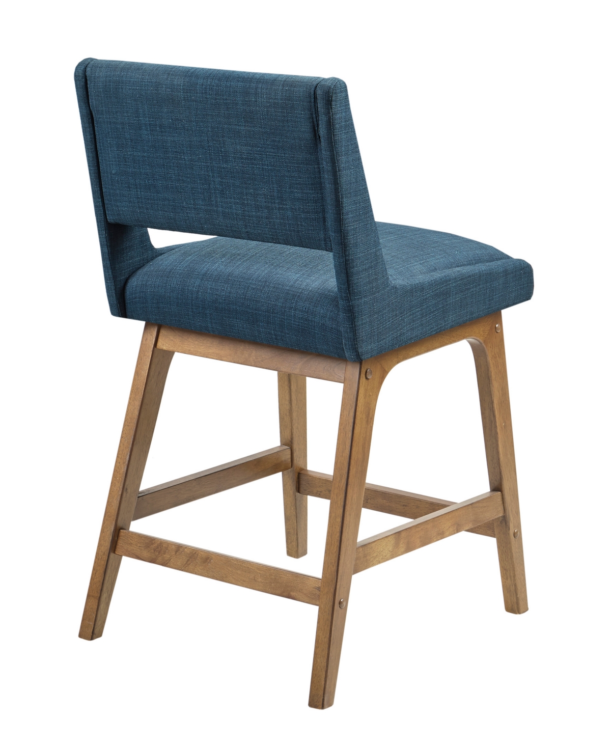 Shop Ink+ivy Boomerang 19.5" Wide Counter Stool In Navy