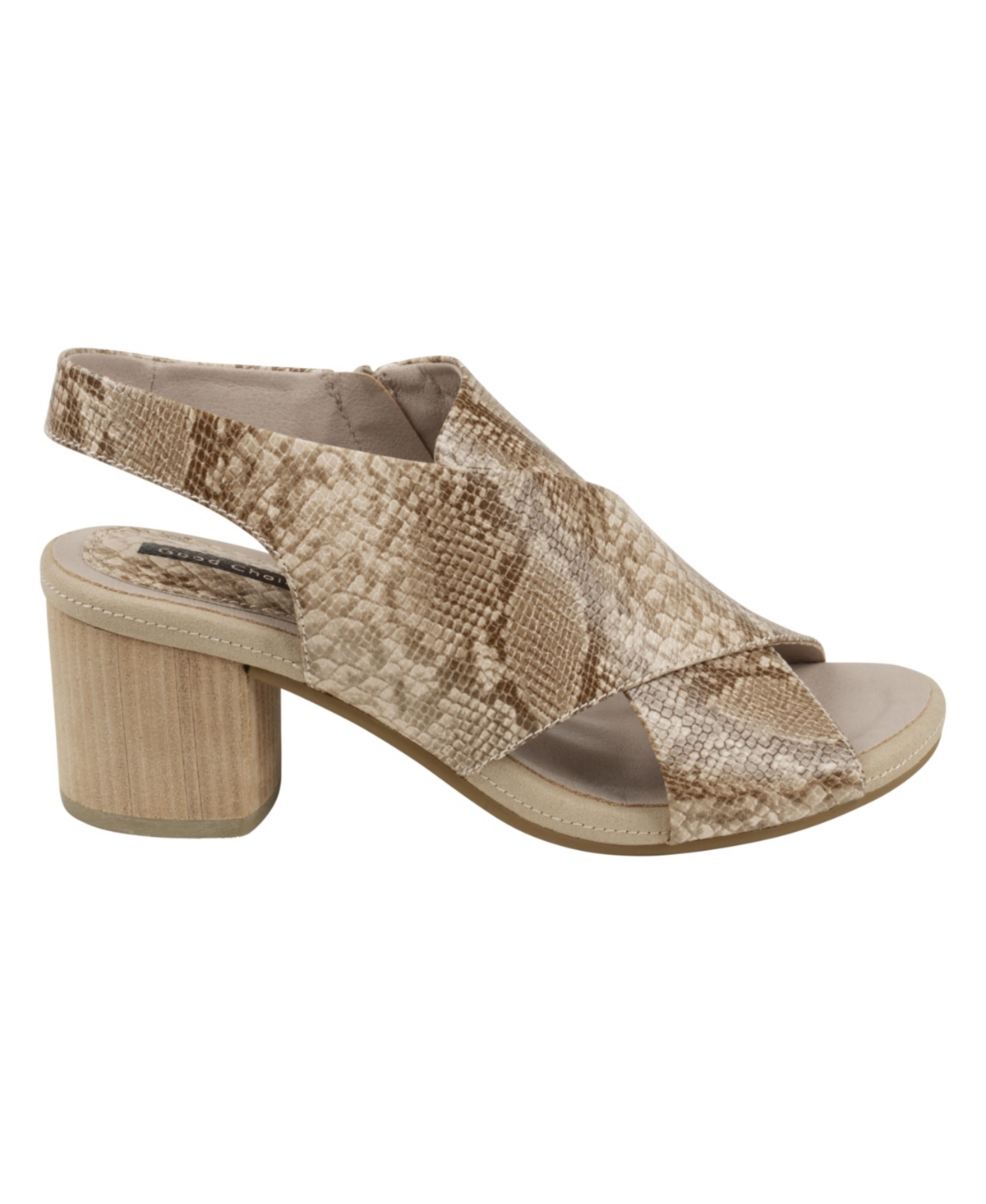 Gc Shoes Women's Keefa Cross Strap Slingback Heeled Sandals