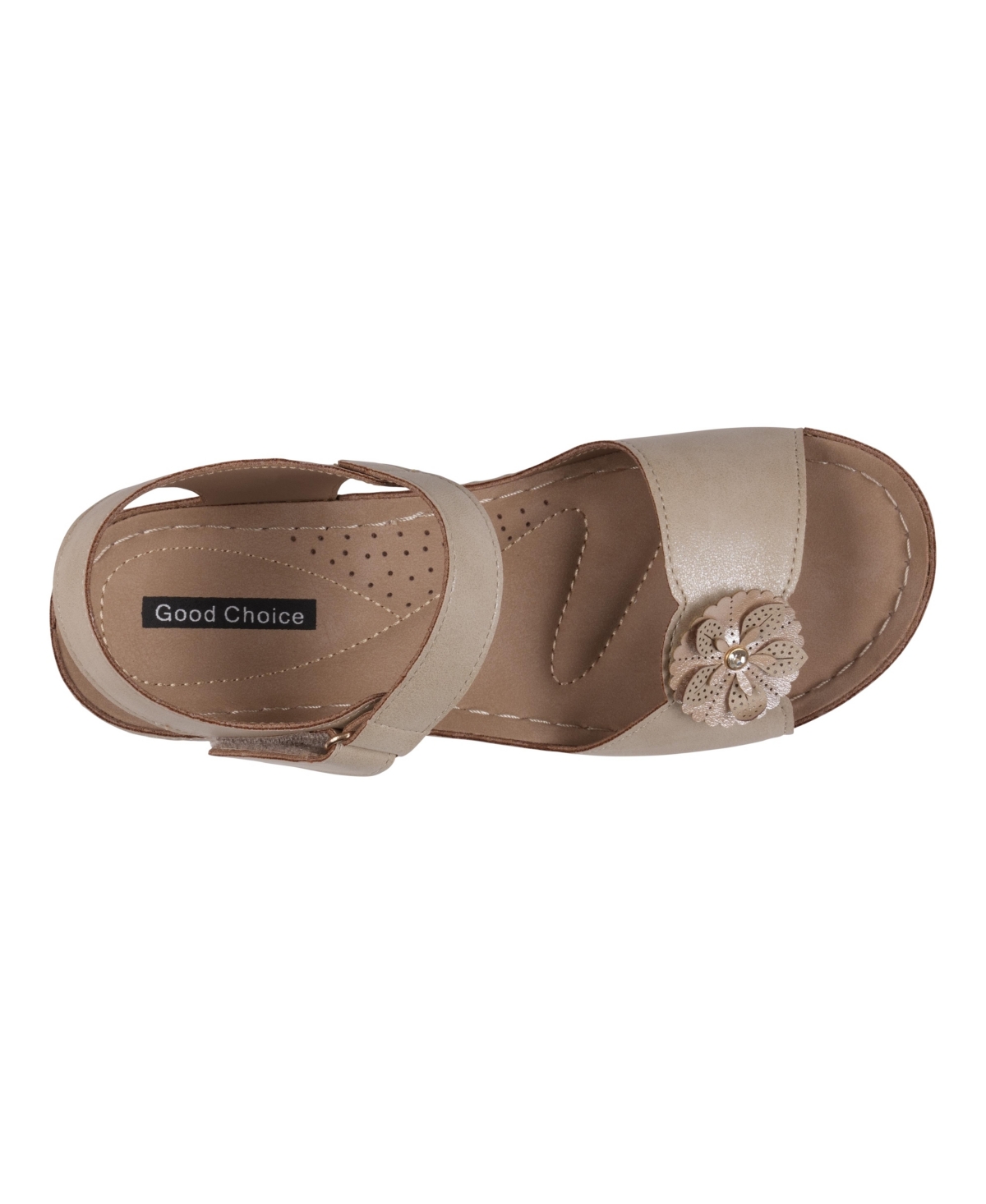 Gc Shoes Women's Maxwell Flower Detail Wedge Sandals