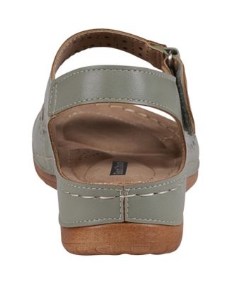 Women's Foster Perforated Double Band Flat Sandals