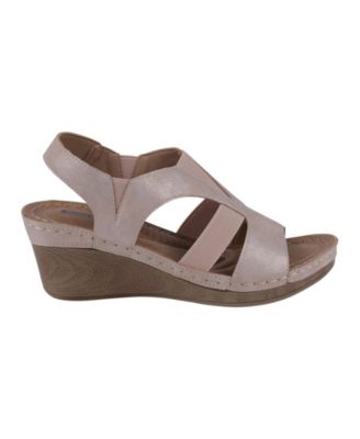 Women's Banks Cut Out Slingback Wedge Sandals