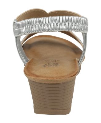 Women's Celestia Embellished Cut Out Slingback Wedge Sandals