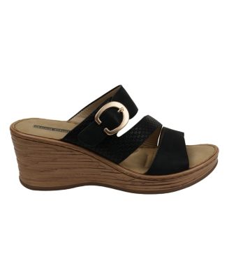 Women's Odalis Buckle Comfort Wedge Sandals