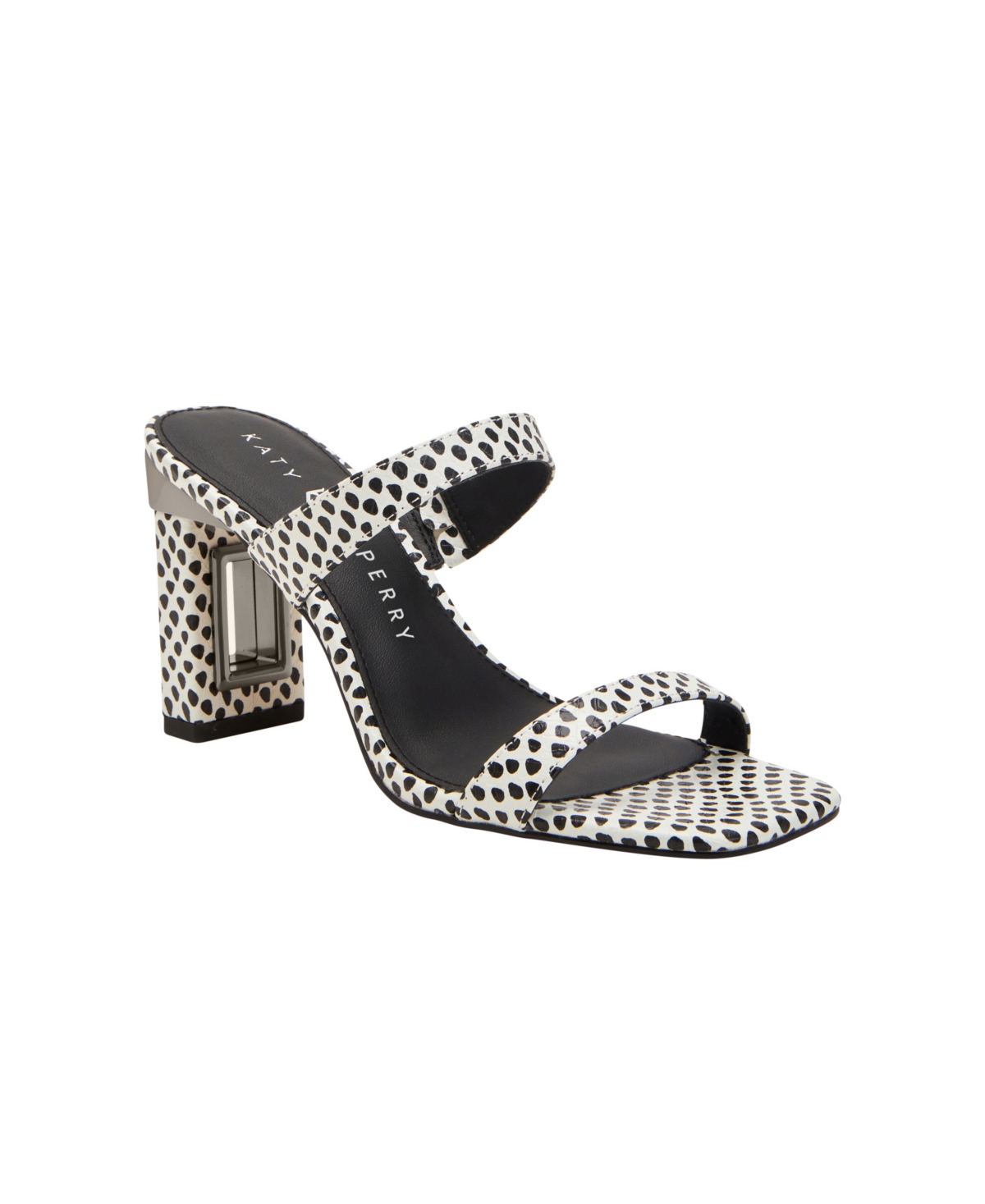 Shop Katy Perry Women's The Hollow Slip-on Heel Sandal In Black White Multi