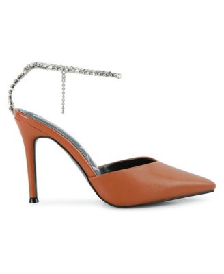 Womens Joyce Diamante Embellished Stiletto Mule Sandals