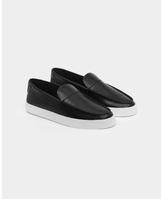 Hemisphere Leather Slip On Loafer