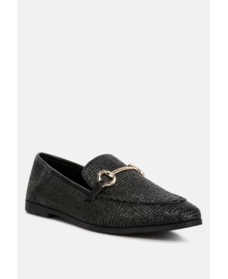 Womens Jiro Horsebit Detail Flat Loafers