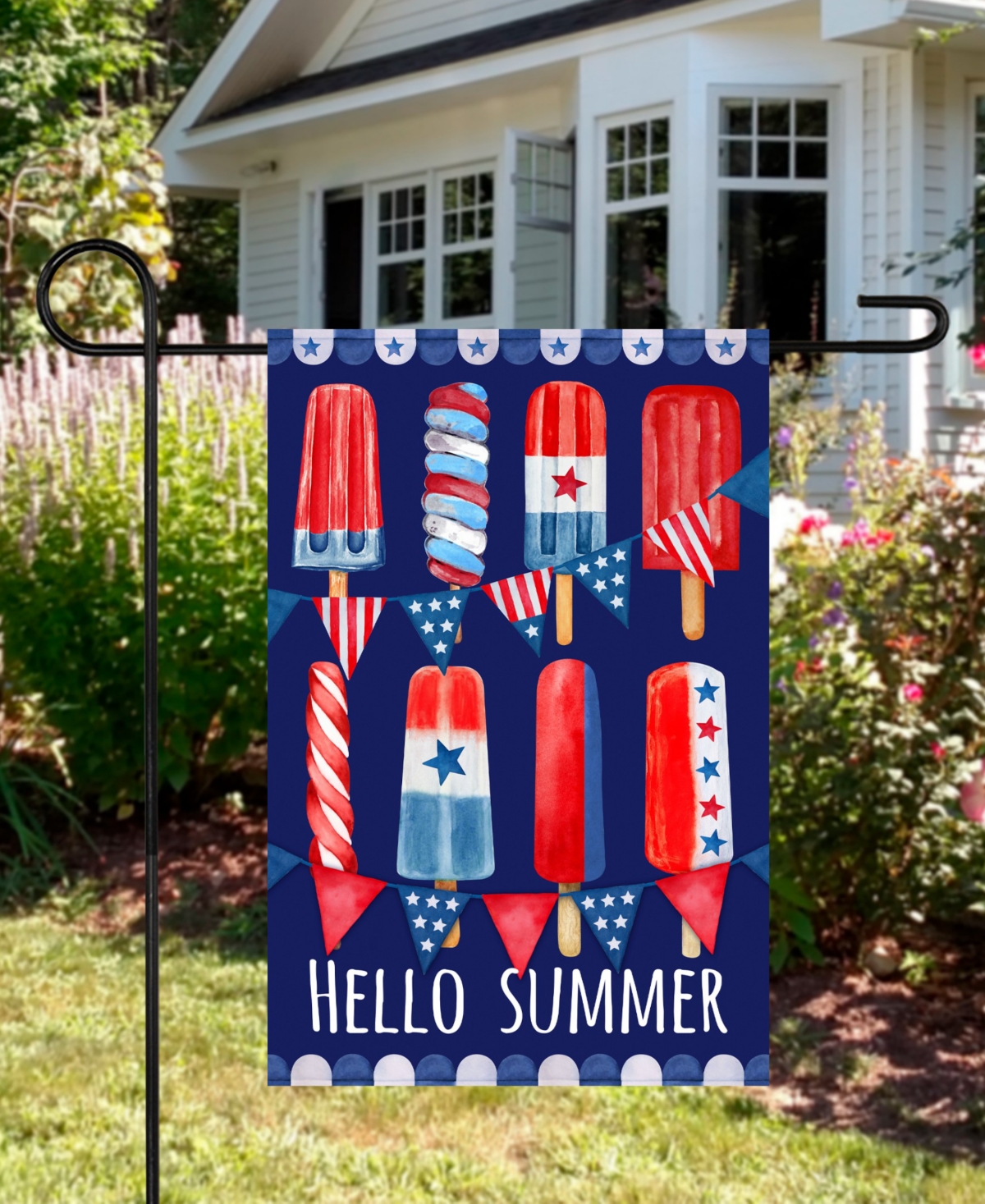 Northlight Hello Summer Popsicle Americana Garden Flag, 18" x 12.5"