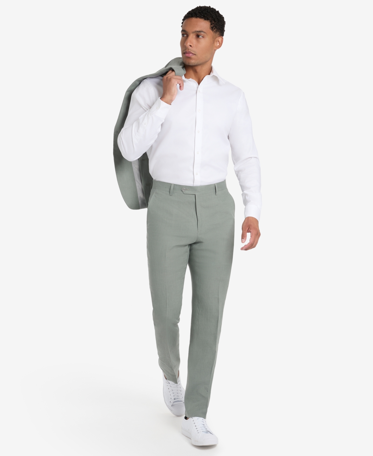 Tommy Hilfiger Men's Modern-fit Linen Pants In Sage