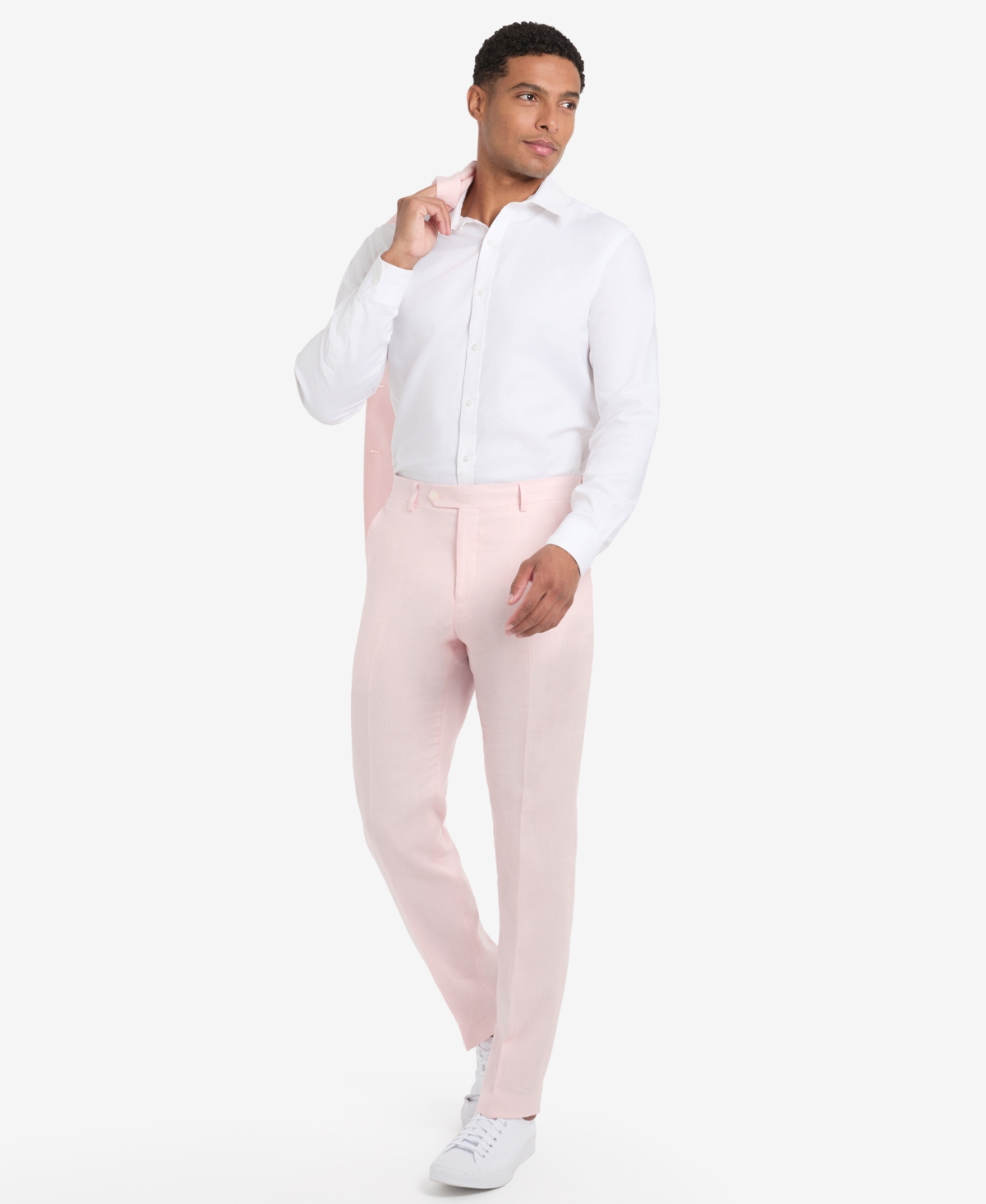 Tommy Hilfiger Men's Modern-fit Linen Pants In Pink