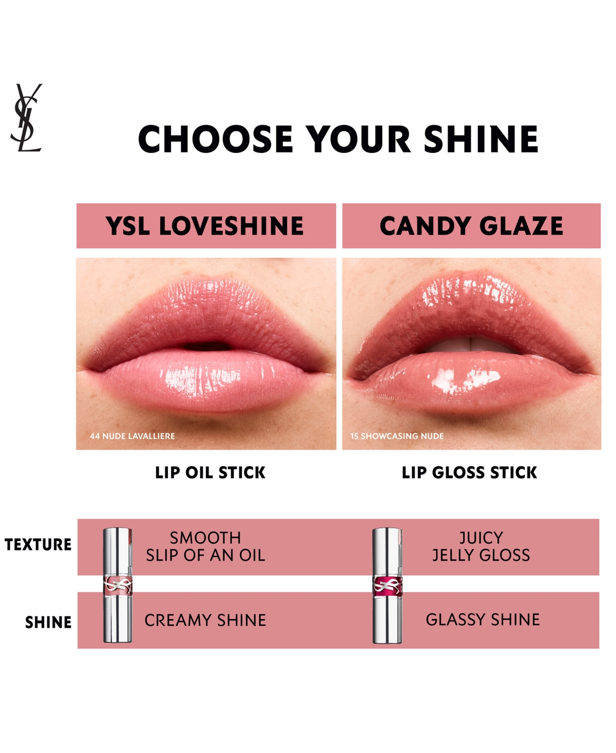 Shop Saint Laurent Loveshine Lip Oil Stick In Nude Lingerie - Warm Nude Pink