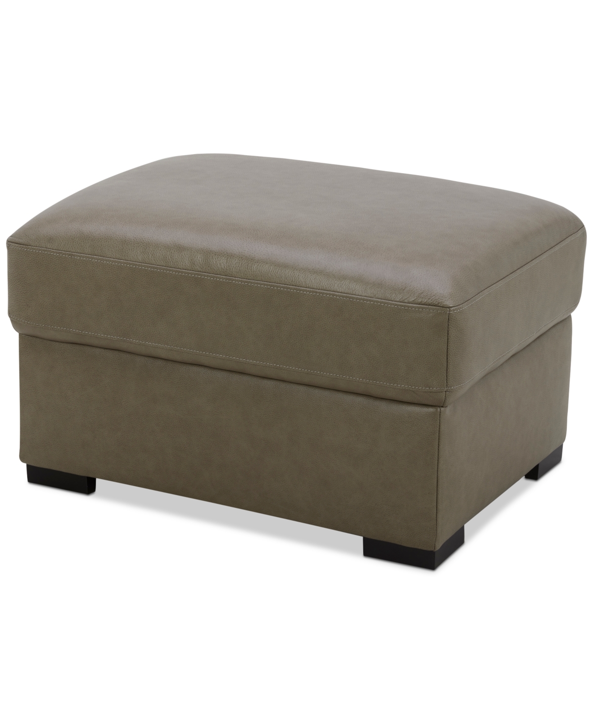 Macy's Radley 32" Leather Ottoman, Created For  In Taupe