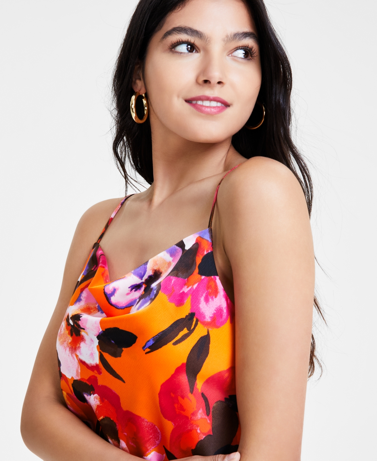 Bar Iii Women's Sleeveless Cowl Neck Shift Dress, Created for Macy's