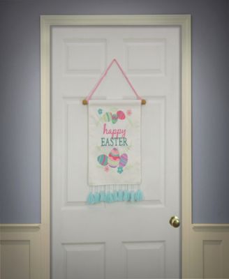 19" Happy Easter with Eggs Banner