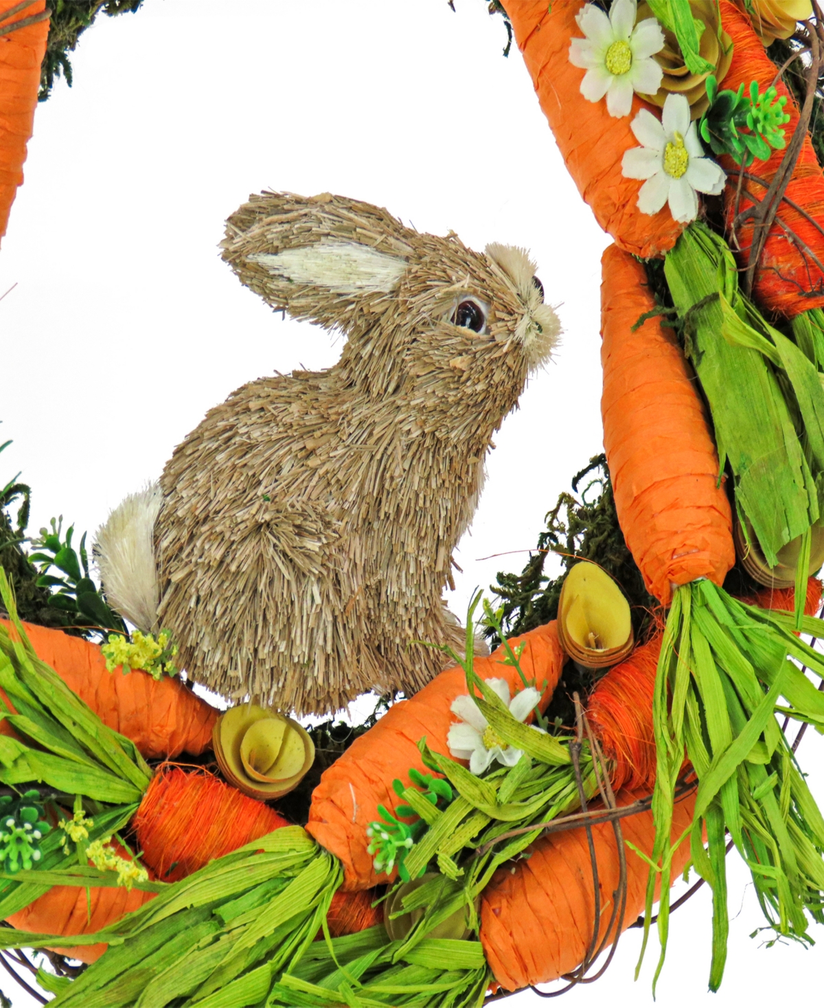 National Tree Company Carrots Wreath with Bunny Rabbit