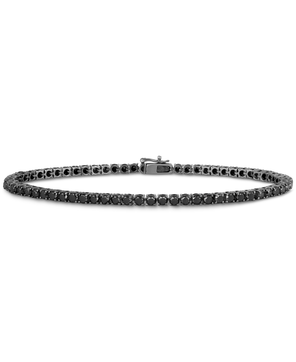 Men's Black Diamond Tennis Bracelet (8 ct. t.w.) in Black Rhodium-Plated Sterling Silver - Black