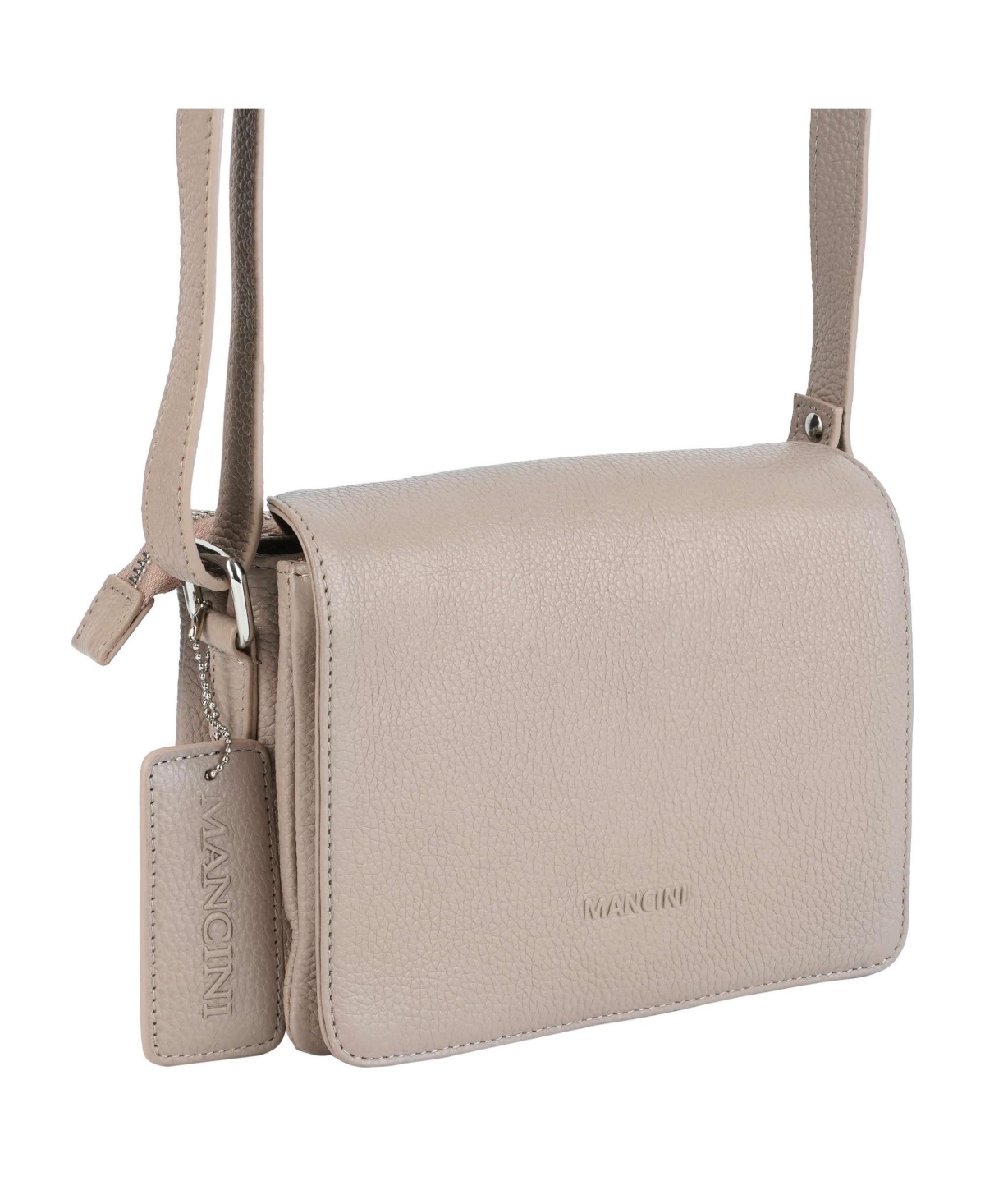 Mancini Pebble Leather Connie Crossbody Handbag