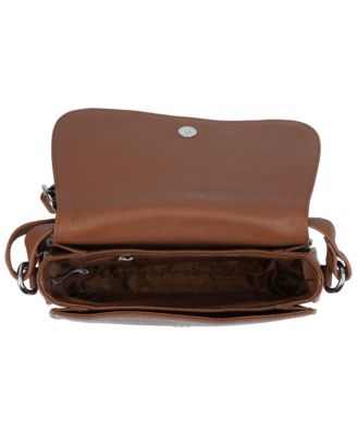 Pebbled Isabella Leather Crossbody Handbag