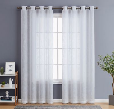 2 Pack Sheer Voile Window Curtain Sheer Panels